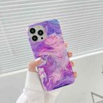Laser Marble Pattern TPU Protective Case For iPhone 13 Pro(Purple Marble)