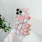 Splicing Marble Pattern TPU Shockproof Protective Case For iPhone 13 Pro(Color Grid)