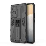 For vivo X70 Supersonic PC + TPU Shock-proof Protective Case with Holder(Black)