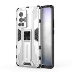 For vivo X70 Pro Supersonic PC + TPU Shock-proof Protective Case with Holder(Silver)