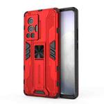 For vivo X70 Pro Supersonic PC + TPU Shock-proof Protective Case with Holder(Red)