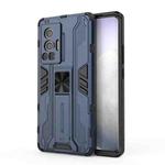 For vivo X70 Pro Supersonic PC + TPU Shock-proof Protective Case with Holder(Blue)