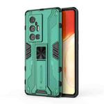 For vivo X70 Pro+ Supersonic PC + TPU Shock-proof Protective Case with Holder(Green)