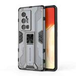 For vivo X70 Pro+ Supersonic PC + TPU Shock-proof Protective Case with Holder(Grey)