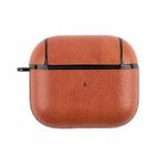 Wireless Earphone Leather Shockproof Protective Case for AirPods 3(Orange)