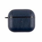 Wireless Earphone Leather Shockproof Protective Case for AirPods 3(Blue)