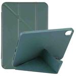 For iPad mini 6 TPU Horizontal Deformation Flip Leather Tablet Case with Holder(Deep Green)