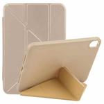 For iPad mini 6 TPU Horizontal Deformation Flip Leather Tablet Case with Holder(Gold)