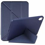 For iPad mini 6 TPU Horizontal Deformation Flip Leather Tablet Case with Holder(Dark Blue)