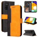 For Samsung Galaxy A03s 166mm Business Stitching-Color Horizontal Flip PU Leather Case with Holder & Card Slots & Photo Frame(Orange)