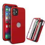 360 Degrees Full Package PC + TPU Combination Case For iPhone 11(Black+Red)