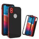 360 Degrees Full Package PC + TPU Combination Case For iPhone XS Max(Red+Black)