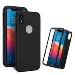 360 Degrees Full Package PC + TPU Combination Case For iPhone XR(Black+Black)