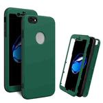 For iPhone 8 / 7 360 Degrees Full Package PC + TPU Combination Case(Black+Dark Green)