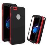 For iPhone 8 / 7 360 Degrees Full Package PC + TPU Combination Case(Red+Black)