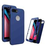 360 Degrees Full Package PC + TPU Combination Case For iPhone 8 Plus & 7 Plus(Black+Royal Blue)