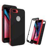 360 Degrees Full Package PC + TPU Combination Case For iPhone 8 Plus & 7 Plus(Red+Black)