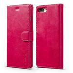 For iPhone SE 2022 / SE 2020 / 8 / 7 LC.IMEEKE Calf Texture Horizontal Flip Leather Case with Holder & Card Slots & Wallet(Red)