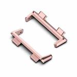 For OPPO Watch 2 46mm 1 Pair Metal Watch Band Connector(Rose Pink)