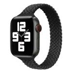 Small Waist Single Loop Nylon Braid Watch Band For Apple Watch Series 8&7 41mm / SE 2&6&SE&5&4 40mm / 3&2&1 38mm, Size:S 135mm(Black)