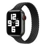 Small Waist Single Loop Nylon Braid Watch Band For Apple Watch Series 8&7 41mm / SE 2&6&SE&5&4 40mm / 3&2&1 38mm, Size:M 145mm(Black)