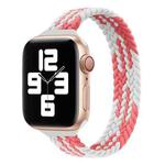 Small Waist Single Loop Nylon Braid Watch Band For Apple Watch Ultra 49mm / Series 8&7 45mm / SE 2&6&SE&5&4 44mm / 3&2&1 42mm, Size:S 145mm(Z Pattern-Pink White)