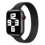 Small Waist Single Loop Nylon Braid Watch Band For Apple Watch Ultra 49mm / Series 8&7 45mm / SE 2&6&SE&5&4 44mm / 3&2&1 42mm, Size:M 155mm(Black)