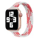 Small Waist Single Loop Nylon Braid Watch Band For Apple Watch Ultra 49mm / Series 8&7 45mm / SE 2&6&SE&5&4 44mm / 3&2&1 42mm, Size:L 165mm(Z Pattern-Pink White)