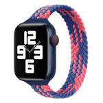 Small Waist Single Loop Nylon Braid Watch Band For Apple Watch Ultra 49mm / Series 8&7 45mm / SE 2&6&SE&5&4 44mm / 3&2&1 42mm, Size:L 165mm(Z Pattern-Blue Pink)
