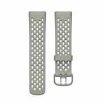 For Fitbit Charge 5 Silicone Hole Watch Band(Rock Grey)