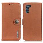 For OPPO K9 Pro KHAZNEH Cowhide Texture Horizontal Flip Leather Case with Holder & Card Slots & Wallet(Brown)