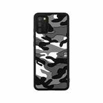 For Samsung Galaxy A02s Camouflage Clouds Embossed Skin Feel Silicone Shockproof Case(Black)