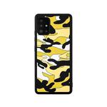 For Samsung Galaxy A51 5G Camouflage Clouds Embossed Skin Feel Silicone Shockproof Case(Yellow)