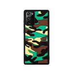 For Samsung Galaxy Note20 Camouflage Clouds Embossed Skin Feel Silicone Shockproof Case(Green)