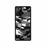 For Samsung Galaxy Note20 Camouflage Clouds Embossed Skin Feel Silicone Shockproof Case(Black)