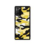 For Samsung Galaxy Note20 Camouflage Clouds Embossed Skin Feel Silicone Shockproof Case(Yellow)