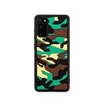 For Samsung Galaxy S20 Camouflage Clouds Embossed Skin Feel Silicone Shockproof Case(Green)