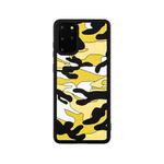 For Samsung Galaxy S20+ Camouflage Clouds Embossed Skin Feel Silicone Shockproof Case(Yellow)