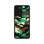 For Samsung Galaxy S21+ 5G Camouflage Clouds Embossed Skin Feel Silicone Shockproof Case(Green)