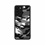 For Samsung Galaxy S21+ 5G Camouflage Clouds Embossed Skin Feel Silicone Shockproof Case(Black)