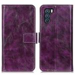 For OPPO K9 Pro Retro Crazy Horse Texture Horizontal Flip Leather Case with Holder & Card Slots & Photo Frame & Wallet(Purple)