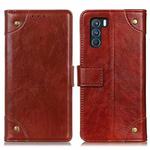 For OPPO K9 Pro Copper Buckle Nappa Texture Horizontal Flip Leather Case with Holder & Card Slots & Wallet(Brown)