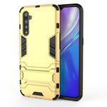 For OPPO Realme XT & K5 Shockproof PC + TPU Protective Case with Holder(Yellow)