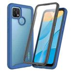 For OPPO A15 Starry Sky Solid Color Series Shockproof PC + TPU Protective Case with PET Film(Blue)