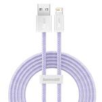 Baseus CALD000505 Dynamic Series 2.4A USB to 8 Pin Fast Charging Data Cable, Cable Length:2m(Purple)