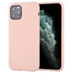 For iPhone 11 Pro Max GOOSPERY SILICONE Solid Color Soft Liquid Silicone Shockproof Soft TPU Case(Pink)