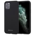 For iPhone 11 Pro Max GOOSPERY SILICONE Solid Color Soft Liquid Silicone Shockproof Soft TPU Case(Black)