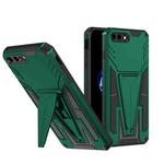 Super V Armor PC + TPU Shockproof Case with Invisible Holder For iPhone 8 Plus / 7 Plus(Dark Green)