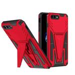 Super V Armor PC + TPU Shockproof Case with Invisible Holder For iPhone 8 Plus / 7 Plus(Red)
