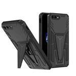 Super V Armor PC + TPU Shockproof Case with Invisible Holder For iPhone 8 Plus / 7 Plus(Black)